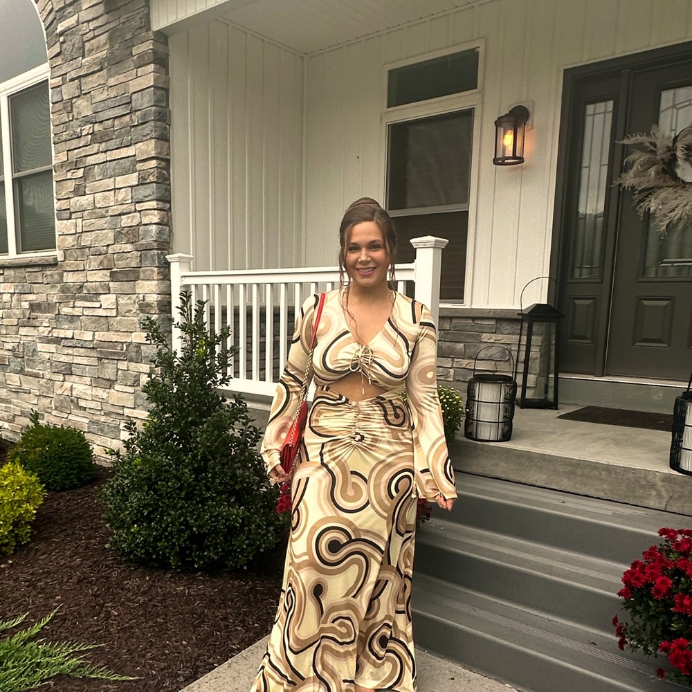 Ronny Kobo Casper Bell Sleeve Maxi Dress
